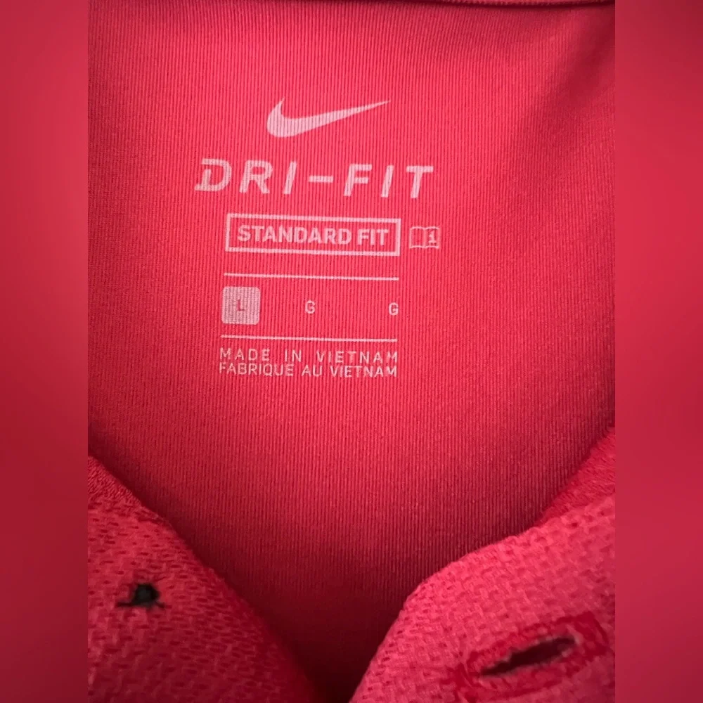 Nike Dry Men's Size‎ Large Dri-Fit Golf Polo Shirt Red Standard Fit CI7903 609